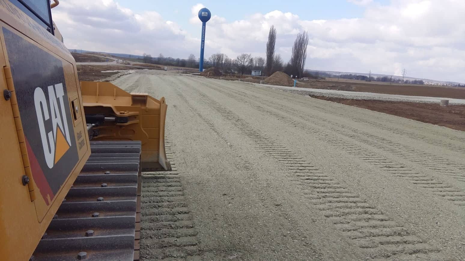 Buldozer při práci